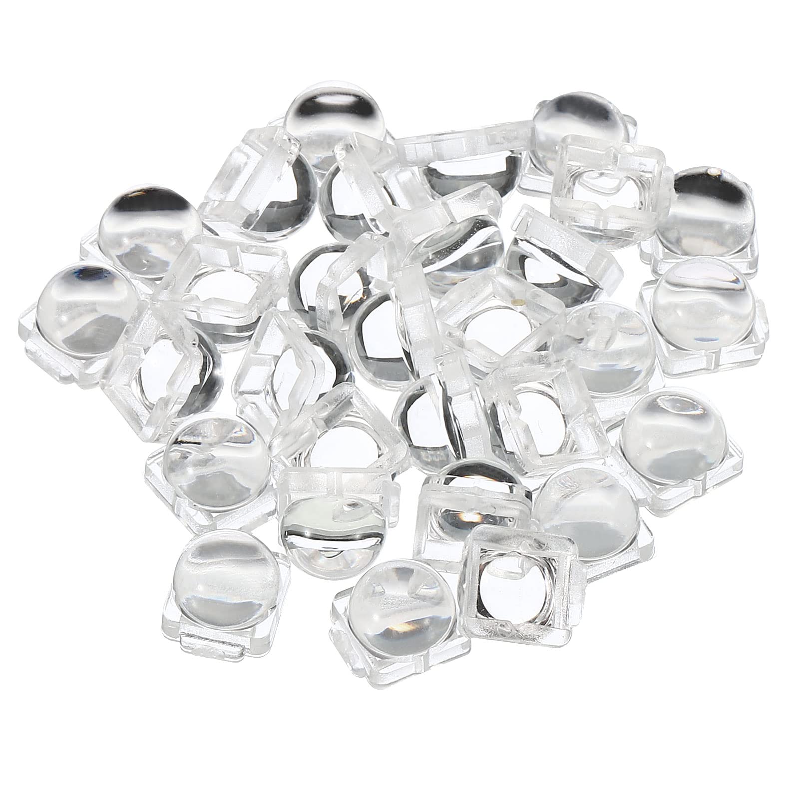 PATIKIL LED Convex Lens, 30 Pack 30 Degree Beam Angle Acrylic LED Optical Convex Condenser Lens for 5050 LED Strip Lamp Beads