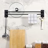 JS Towel Rail Self Adhesive Double 43.5cm Stainless Steel Black view 3