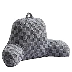 Aimuan Reading Pillow Checkered Bed Rest Wedge