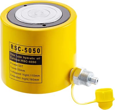 VEVOR 50 Ton Hydraulic Ram Cylinder Jack 2" Single Acting Pump Heavy Duty Metal