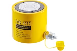 Mophorn 50T 2In Stroke Hydraulic Cylinder Jack Solid Single Acting Hydraulic Ram Cylinder 50mm Hydraulic Lifting Cylinders(50T 2Inch)