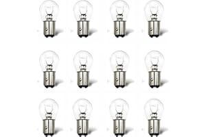 Kadiby (12 Bulk Pack P21W Bulb 1141 1156 7506 Brake/Tail//Back-up/Daytime Running Light(DRL) /Turn Signal P21WLL 12v 32cp White Clear Miniature RV Bulbs Fit for Cars and Trucks