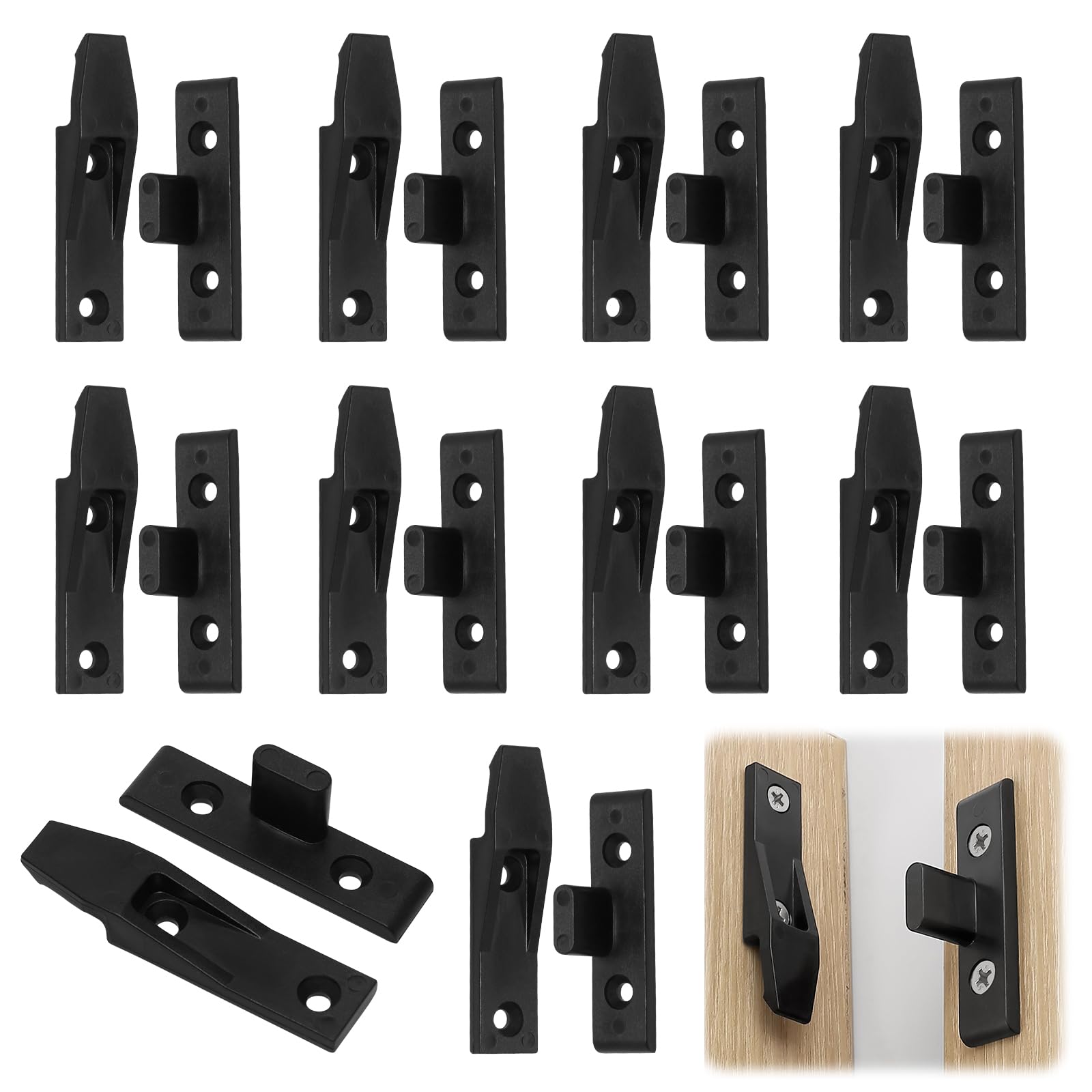 10 Sets of Plinth Fasteners Fittings Press Fit Panel Clips, Push in Drop On Hook On Bath Panel Clips, Kickboard Clip Used for Installing Office Desks, Cabinets, Wardrobes