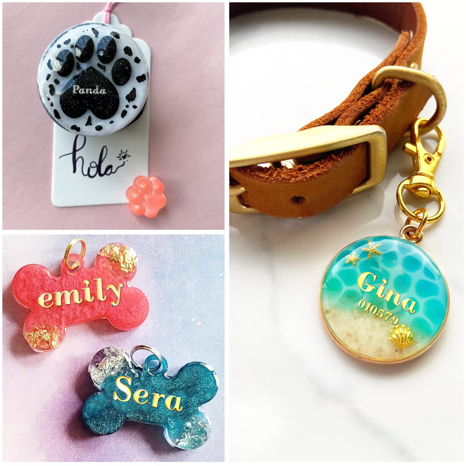 AIERSA Small Letter Stickers for Resin Scrapbook Supplies, Alloy Alphabet Number Stickers, Self Adhesive, Glitter Gold and Silver, 3mm and 4.5mm Tall, 12 Sheets