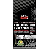 GNC AMP Amplified Hydration, Lemon Lime, 10 Count | Delivers Electrolytes for Hydration, Dynagenix for Muscle Recovery, and Probiotics with Dietary Fiber for Digestion
