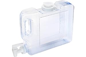Fridge Water Dispenser 3L PETG Water Container with Spigot & Handle Portable Clear Drink Dispenser for Fridge, Camping, Party