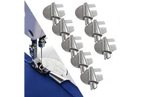 MOTEERLLU 4Pcs Sewing Rolled Hemmer Foot, [7-10mm] Wide Narrow Rolled Hem Presser Foot Set, Universal Sewing Machine Accessories & Supplies (4Pcs - 7/8/9/10mm)