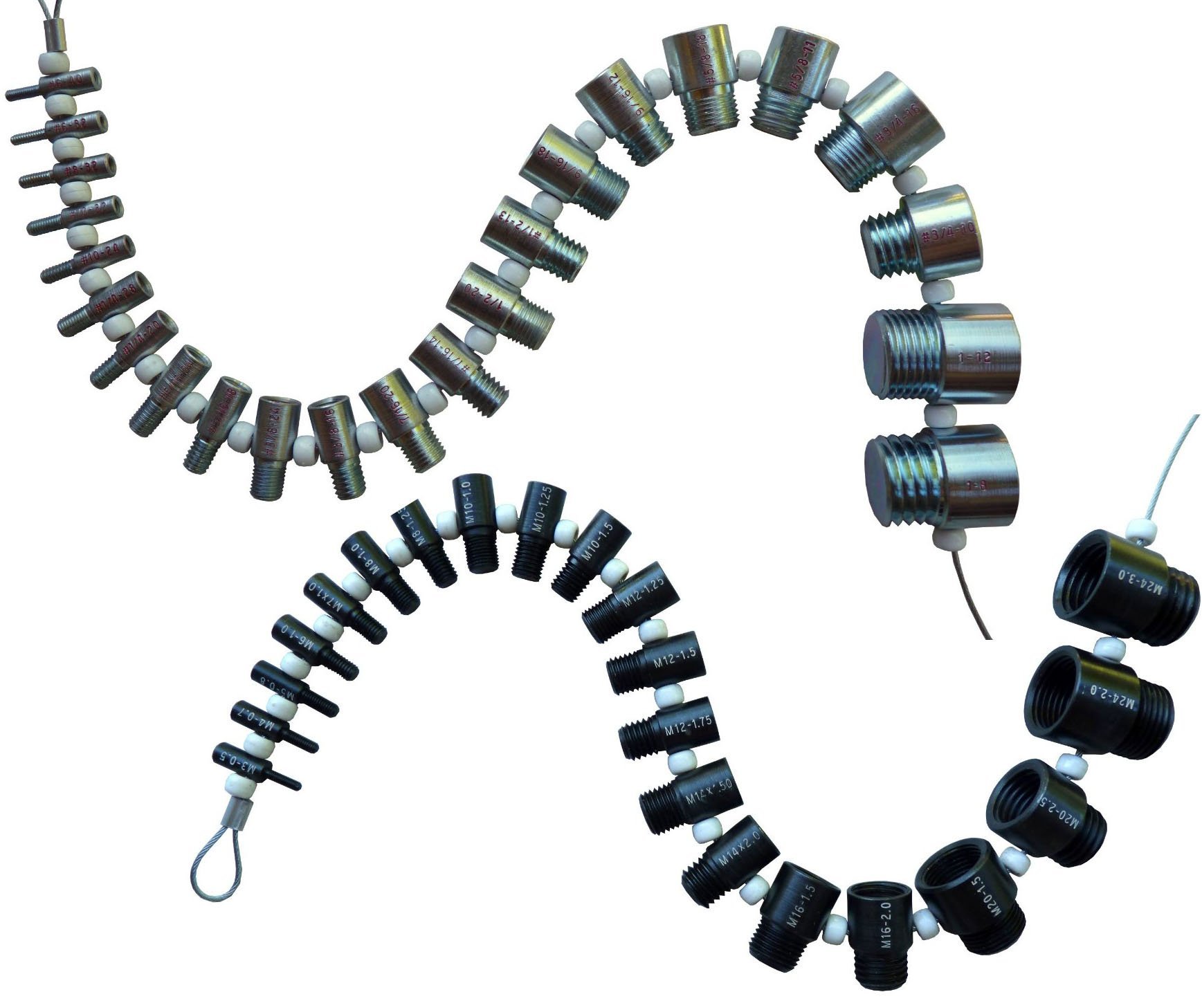 Nut and Bolt Thread Checker SAE/Inch and Metric Set