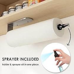 Fixwal Paper Towel Holder Under Cabinet with Spray