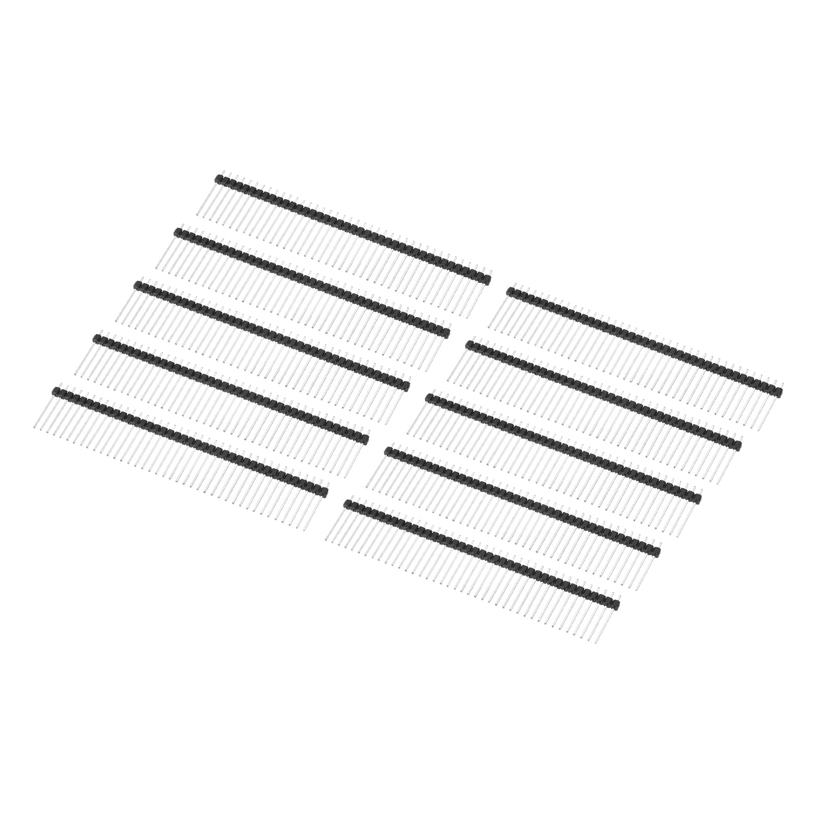 PATIKIL DIP Pin Header Single Row 40P 21mm Length Copper Plated for PCB Pack of 20