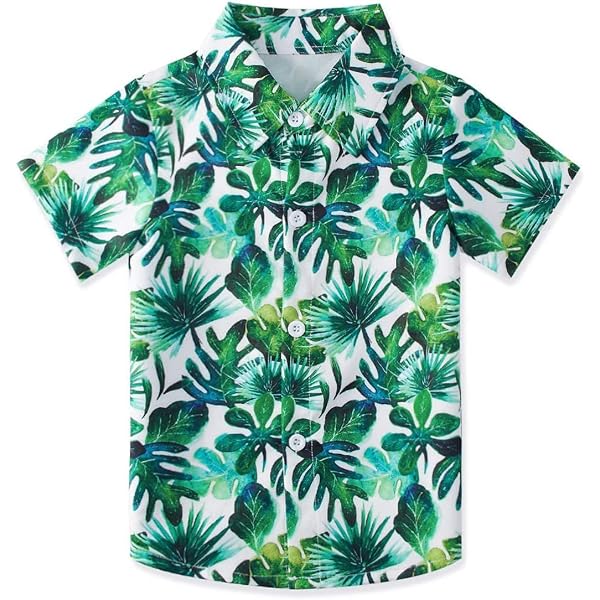 LA LEELA Men's Fashion Hawaiian Shirt - Short Sleeve, Rayon, Relaxed Fit, Gingham & Tropical Prints, Perfect For Beach & Vacation