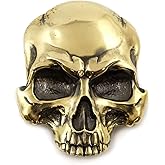 KLAMRA Skull belt buckle, handmade unisex solid brass belt buckle, original design skull accessory