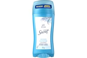 Secret Invisible Solid Antiperspirant and Deodorant, Unscented, 73 g