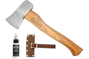 1844 Helko Werk Germany Classic Voyager Hatchet - Camp Hatchet for Scouting, Camping, and Backpacking, Small Camping Axe with Hammer Head poll - Head 1 lb, Handle 13 in. (Voyager) #10107