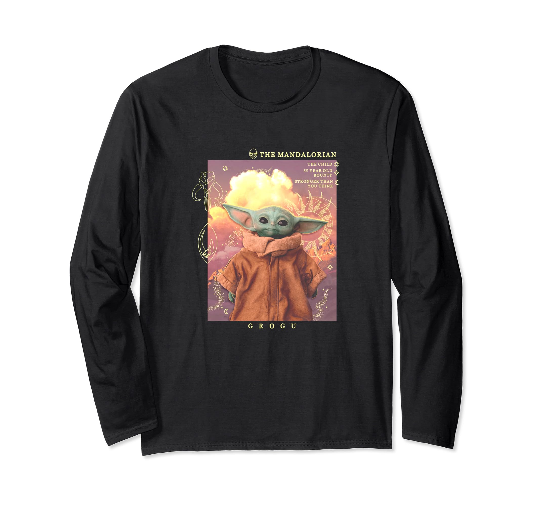 Star Wars: The Mandalorian Grogu Celestial Photo Long Sleeve T-Shirt