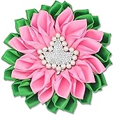 Sorority Paraphernalia Brooch Pin for Women Sororr Greek Sororiy Gift Pink Green Flower Brooch Sisterhood Jewelry