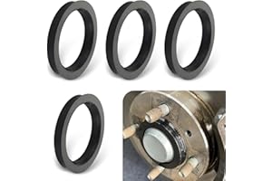gunroil 4 Pack Car Tire Hub Center Ring, Anti-Stretch Shockproof Design, 2.36In Waterproof Durable Vehicle Hub Reduction Ring, Wheel Hub Seal Ring Replacement, Compatible with Some Sedan (Black)