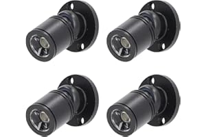 ANYPOWK Dimmable 12V LED Mini Spotlights for Display - 1.5W Warm White 3000K, Small Spotlights for Displays with Dimmer, Black - Set of 4