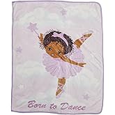 EVERYDAY KIDS Toddler Throw Blanket - 30" by 40" – African American Ballerina Born to Dance - Super Soft, Plush, Warm and Comfortable