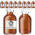 ZHANXUBIO Sterile Empty Vials with Self Healing Injection Port and Aluminum Plastic Cap,Sterile Package (30ml Amber 10PCS)