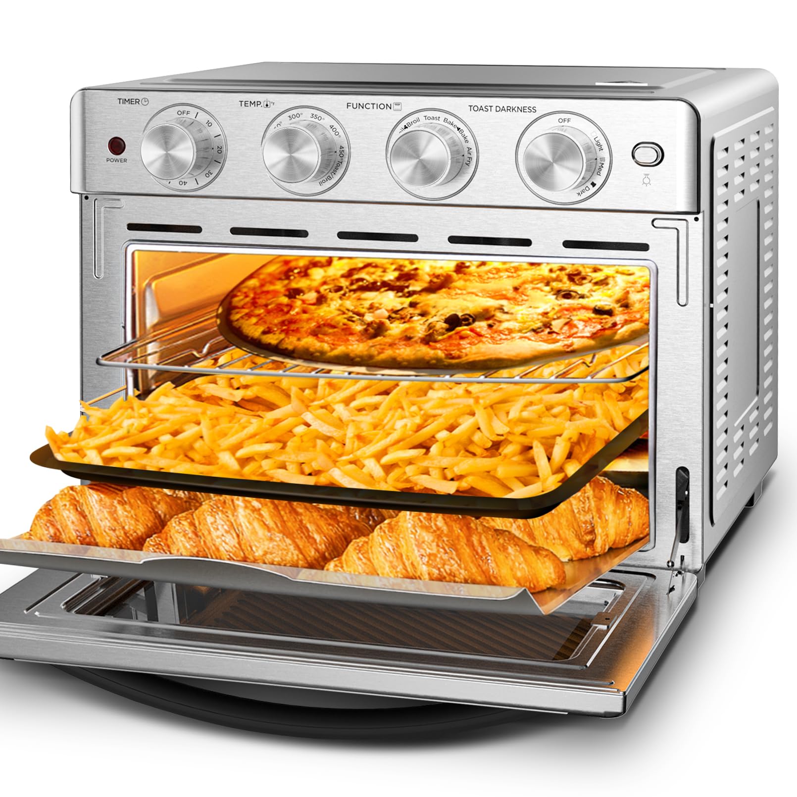 Photo 1 of (used)(dented)(see images) Geek Chef Air Fryer Toaster Oven 26 QT, Large AirFryer Convection Countertop Oven Combo with Easy Bake, Roast, Broil, Warm