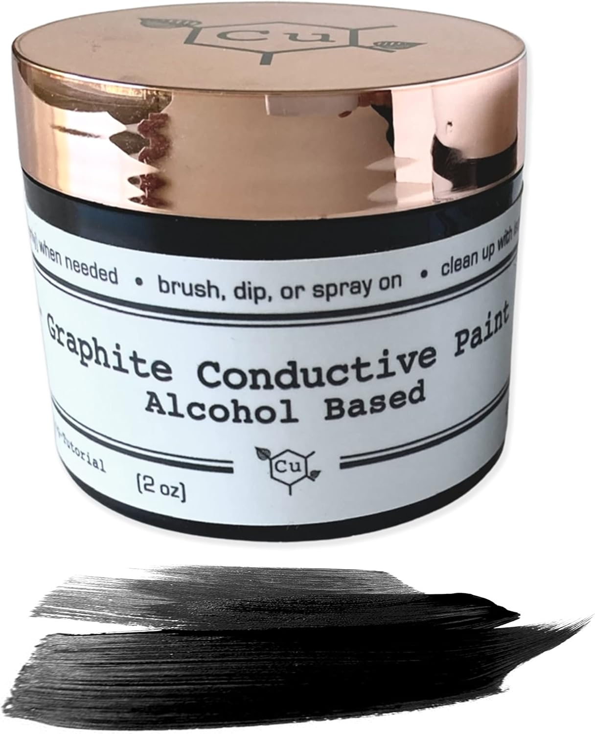 Mixed Media - Electroforming Conductive Paint | 2oz Alcohol Based Graphite Paint for Copper Electroformed Jewelry | Sold Singly or in a Set