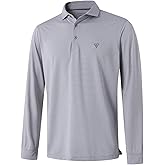 M MAELREG Short and Long Sleeve Polo Shirts for Men Dry Fit Performance Moisture Wicking Sport Pin Striped Mens Golf Shirts