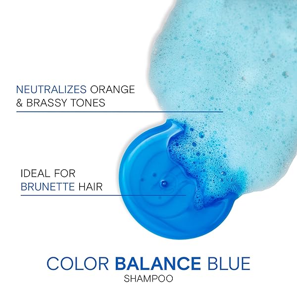 JOICO COLOR BALANCE BLUE SHAMPOO | FOR LIGHTENED BROWN HAIR | ELIMINATE BRASSY ORANGE TONES | BOOST COLOR VIBRANCY & SHINE | UV PROTECTION | WITH ROSEHIP OIL & GREEN TEA EXTRACT | 10.1 FL OZ