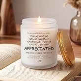 MULCHUM Gifts for Women, Inspirational Gifts for Women, Birthday Gift | Thank You Inspirational Gifts for Women Friend - You're Amazing Candle, 7oz 45 Hours Lavender &amp; Eucalyptus Scented Candle