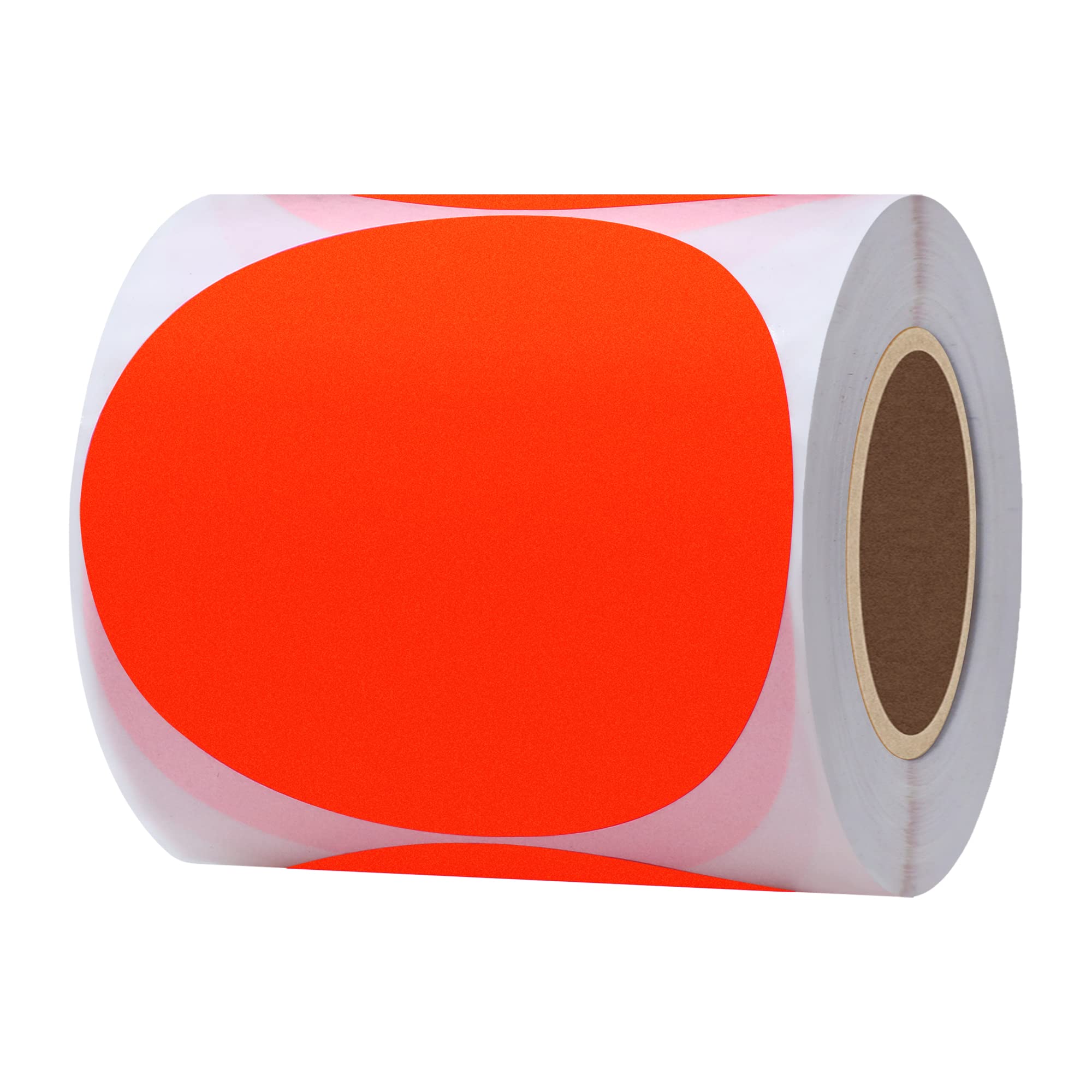 Hylabelest Fluorescent Red Round Stickers 3 Inch Color Coding Dots Labels Total 200 Per Roll (Fluorescent Red, 3")
