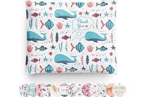 A LA MODE MAILERS TOPPED WITH STYLE. Poly Mailers 10x13 100 Pack | Self-Sealing Shipping Bags Envelopes for Small Business | Waterproof Durable Packaging | Thank You | Whale Fish Blue Sea Beach | à la mode Mailers