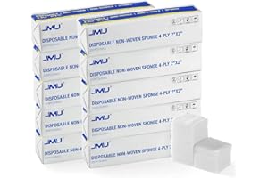 JMU 2000 Gauze Pads 2x2, Non Woven Sponges 4-Ply Non-Sterile Guaze All Purpose Gauze Sponges