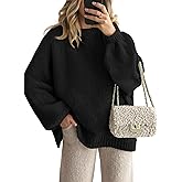 LILLUSORY Oversized Sweaters for Women Trendy 2025 Fall Fashion Outfits Fuzzy Crewneck Pullover Tops Cute Knit Sweaters
