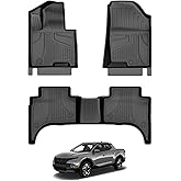 Floor Mats Compatible with 2022-2026 Hyundai Santa Cruz - Custom Fit TPE Non-Slip Automotive Floor Liners - All Weather Floor Mats for Santa Cruz 2026 2025 2024 2023 2022 Accessories, Black