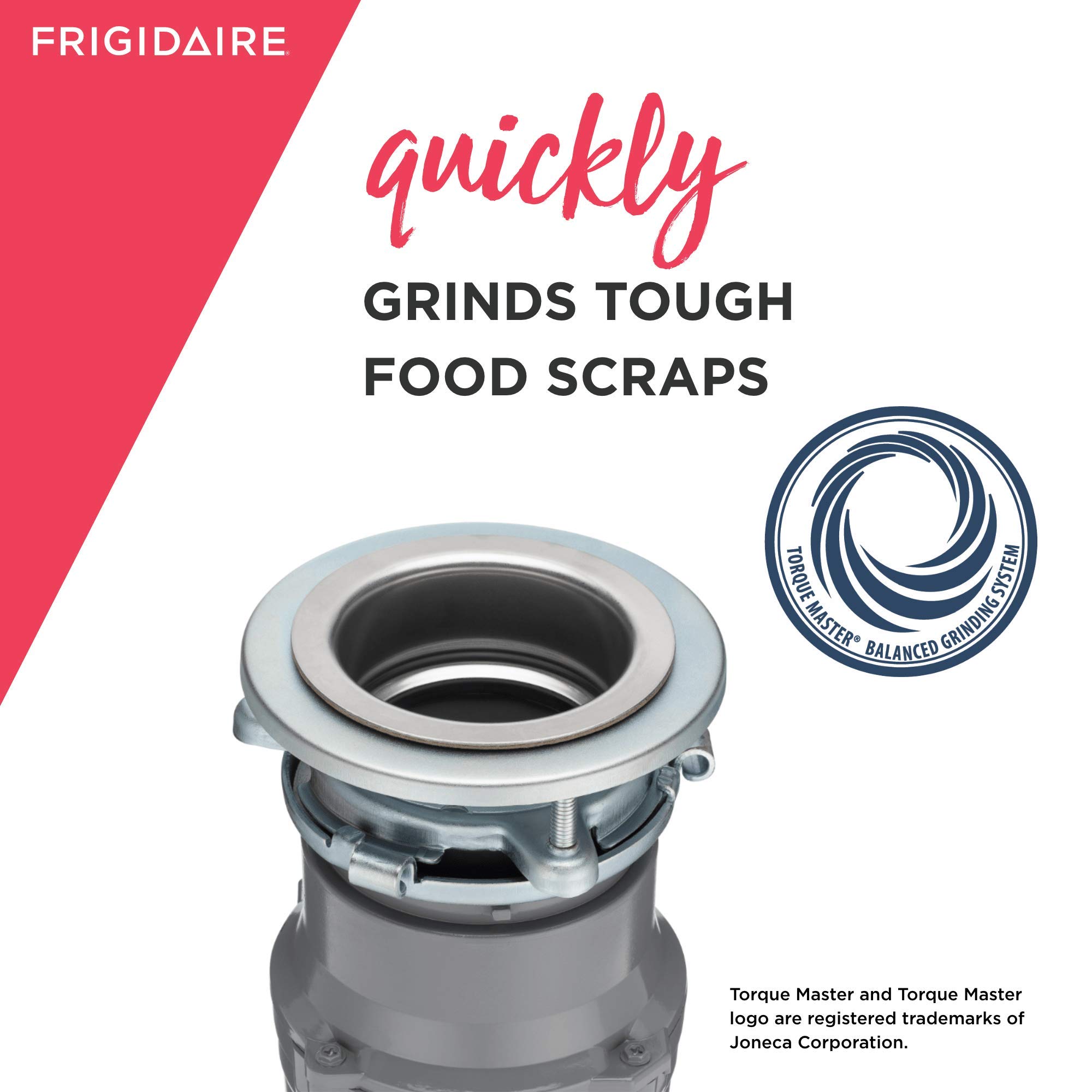Frigidaire 1/2 HP Corded Garbage Disposal for Kitchen Sinks | FF05DISPC1