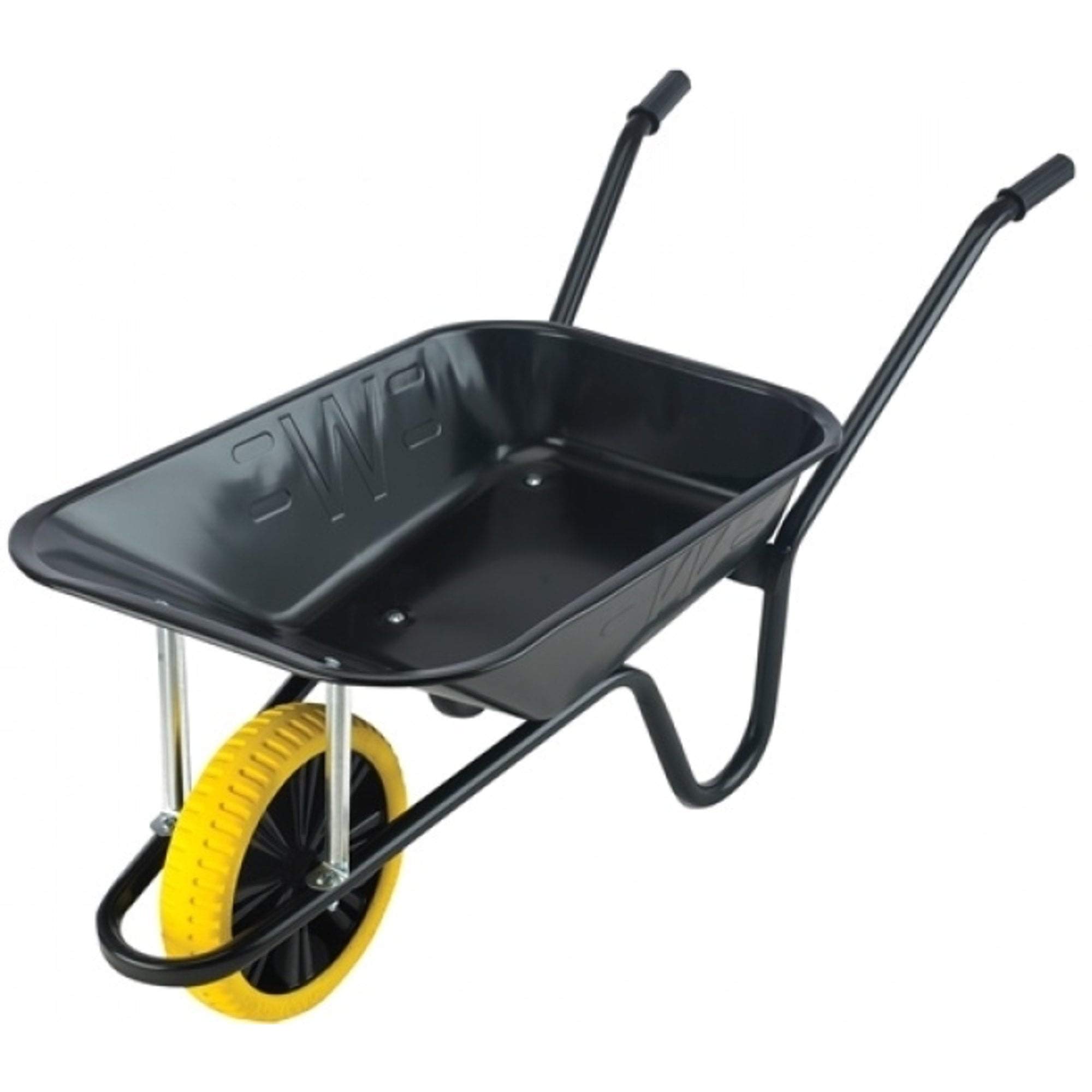 Walsall BEASBPP 85L Heavy Duty Easiload Wheelbarrow Builders Barrow Black with Puncture Proof Wheel