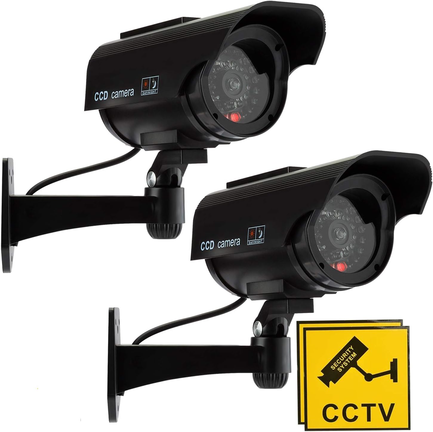 Amazon Co Jp ダミー防犯カメラ ダミーカメラ 在庫処分 ソーラー 電池式 2個セット ステッカー付き 屋外 監視カメラ 偽装 不審者対策 防犯ダミーカメラ 屋外屋内両用 ダミーセキュリティ防犯カメラ 赤色led搭載 カメラ