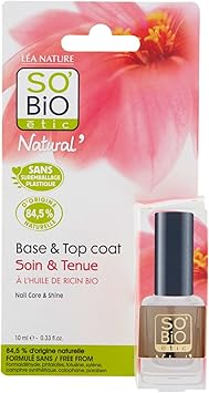 Sobio étic Tenue Soin Vernis à Ongles Base Top Coat 10 Ml