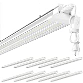 Super Bright 120W 5000K 20000LM Led Shop Lights 8FT Hanging&amp;Surface Mount | New Upgrade 8FT Led Shop Light 10Pack 8' Linkable Ceiling Lighting Garage Lights for Garage Workshop Shop Warehouse Workbench
