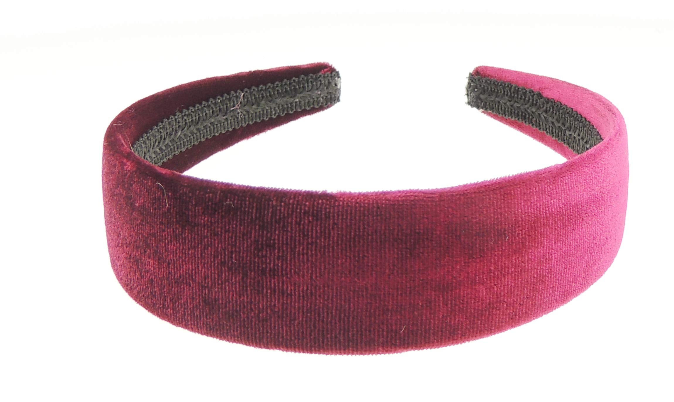 Ladies Girls Evening 3cm Wide Velvet Headband Alice Band (Burgundy)