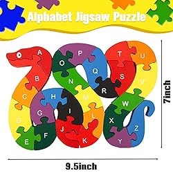 LOVESTOWN Alphabet Jigsaw Puzzle, Building Blocks