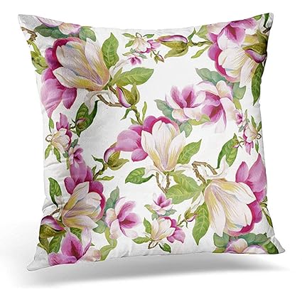 Amazon Com Throw Pillow Covers Pink April Colorful Floral On