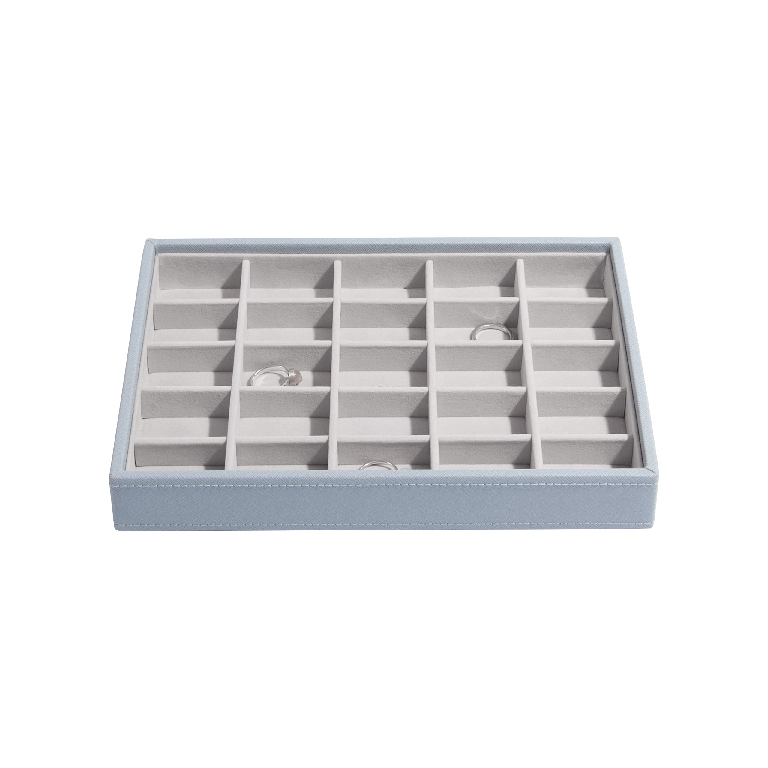 Stackers Dusky Blue Classic Medium Jewellery BoxTrinkets Layer