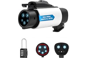 Wissandric NACS to J1772 Adapter with Secure Lock, 50A Compact EV Charging Adapter - Portable Level 2 Charging for Hyundai, K