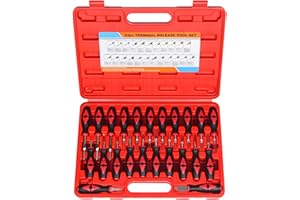 JMMRRR 23PCS Terminal Removal Tool Kit with Stainless Steel Tips, Terminal Ejector Kit with Ergonomic Rubber Handle and Carrying Case, Universal Electrical Terminal Release Kit for Vehicles