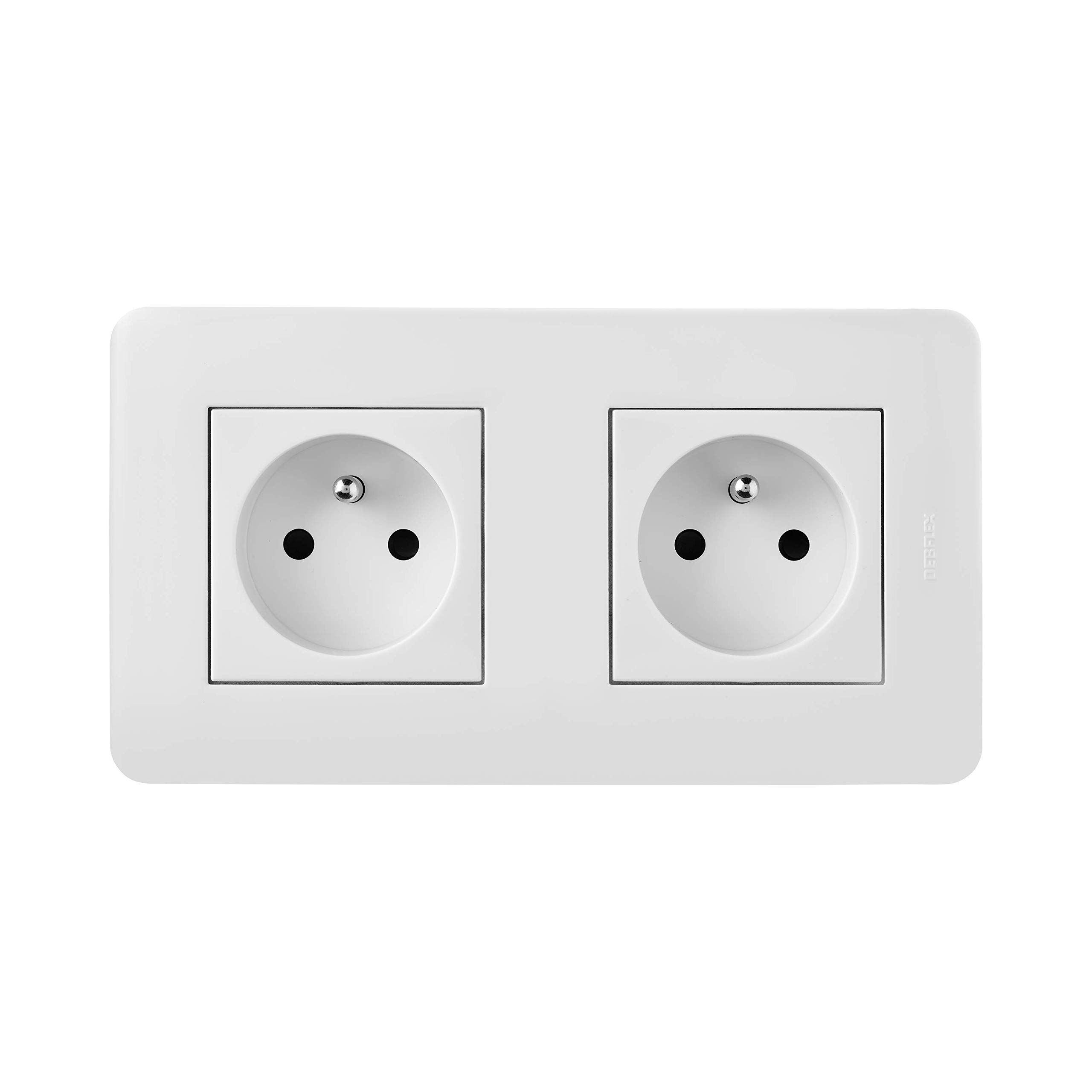 Debflex 742765 Casual 2 P+T 16 Amp Prewired White Gloss