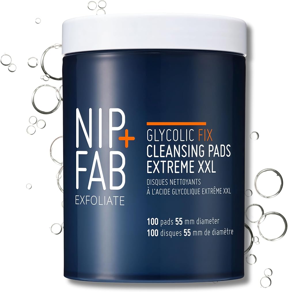 Nip+Fab Glycolic Fix Extreme Pads XXL 100 Count Night Exfoliating Pads
