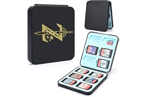 DLseego Zelda Sword Game Case for Switch Lite/Switch/Switch OLED, 12 Slots Game Cards Holder and 12 Micro SD Card Slots, Cart