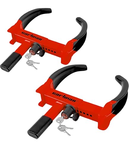 Heavy Duty Trailer Hitch Lock - Fits 2 5/16" Couplers, Anti-Theft, Impact Resistant With 3 Keys (Red) - View #2