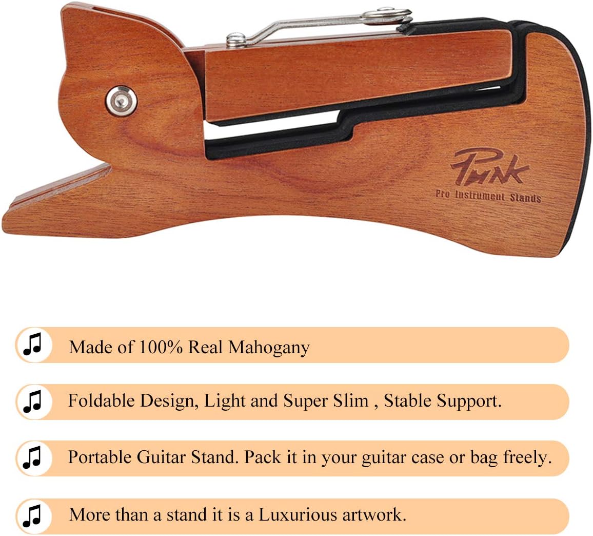 PUNK Guitar Stand,Holder,Mahogany String Instrument Bracket - Image 3